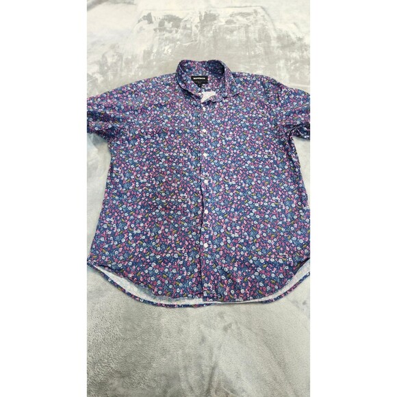 Bonobos Men's Size L Purple Floral Slim Fit Button Down Shirt - Picture 1 of 8